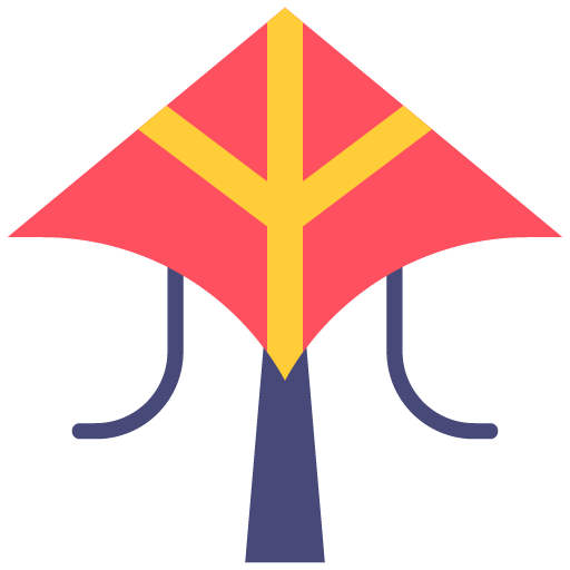 Icono de cometa tradicional china para diseño de viajes a China